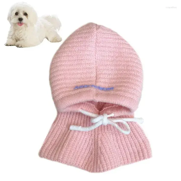 Vêtements de chien Bonnets d'hiver pour animaux de compagnie Cou d'oreille chaud collier mignon Snood chapeaux crocheté chapeau drôle tricot pour