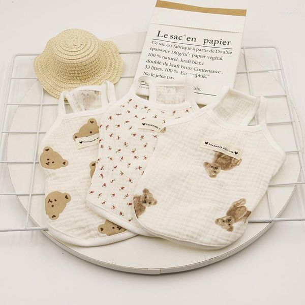 Vêtements pour chiens Bear Camisole Vêtements pour animaux de compagnie Printemps et été Ins Cat Than Fat Home Pyjamas