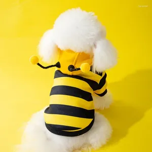 Hondenkleding bijen Veranderende pak Kleine en tweedelige lente Cat Sweater Hooded Pet Detkleding