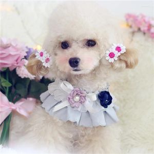 Vêtements pour chiens, nœuds de bavoir, bijoux, serviette de salive, vêtements pour animaux de compagnie, écharpe de chat, accessoires mignons, broderie de dessin animé