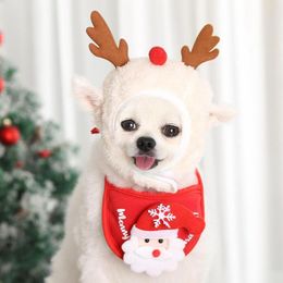 Ropa para perros Baberos Pañuelo Traje de Navidad Traje Bandana Santa Sombrero para perros pequeños medianos grandes Gatos Mascotas