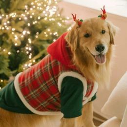 Hondenkleding grote kerstkleding winter gouden haar huskies labrador medium en groot jaar katoenvest
