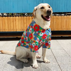 Vêtements pour chiens Vêtements pour gros chiens Été Grand chien Chemise Corgi Vêtement Samoyède Husky Labrador Golden Retriever Costume pour animaux de compagnie Vêtements Chiens Produits 230504