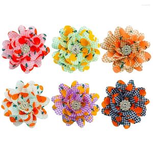 Vêtements pour chiens Big Flower-Collier pour chiens Animaux Slide Accessoires pour animaux de compagnie Bowtie Collier Charms Summer Flower Bow Ties