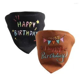 Schéma de chien anniversaire décoration triangle de compagnie écharpe mignon cols accessoires