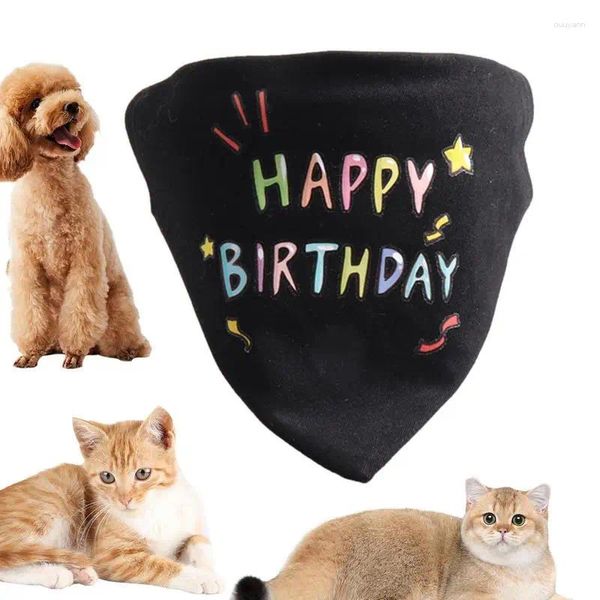 Appareils pour chiens anniversaire bandanas Collier pour chiens chats Coton Triangulaire Bibs Écharpe Articles ACCESSOIRES