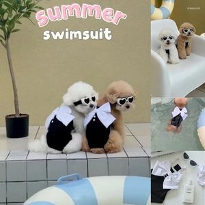 Appareils pour chiens Black Clie à noeuds Swimsuit Summer Humiture Clothes Pet Vêtements Fashion Robes pour petits chiens moyens Yorkshire Puppy Ropa Perro