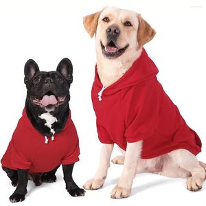 Vêtements de chien Sweat-shirt blanc Sweat à capuche pour animaux de compagnie pour chiot moyen grand chien de base grand manteau de pull avec des vêtements de sport de conception de poche