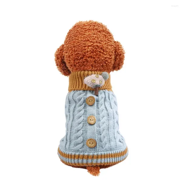 Appareils pour chiens bleu mignon et confortable Vesteuse Viete Couche chaude pour l'hiver confortable Portez un pull d'animal