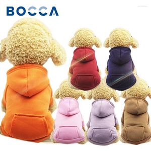 Vêtements pour chiens Bocca vêtements pour animaux de compagnie pour sweat à capuche Sport couleur unie chaud printemps automne hiver tenue chiot petit moyen chiens Costume manteau