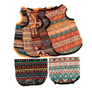 Hond Kleding Bohemian Stijl Honden T-shirt Zachte Katten Vest Voor Zomer Puppy Kleding York Franse Bulldog T-shirt Trui Huisdier Kostuums 230608