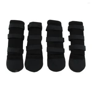 Bottes de vêtements pour chiens et chats, chaussettes souples noires, petites