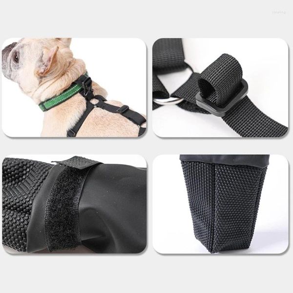 Vêtements pour chiens Chaleur de botte respirante pour protéger les pattes Chaussons Chaussures Sangles anti-salissures durables Goutte antidérapante