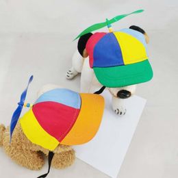 Vêtements de chien Chapeau d'animal de compagnie respirant Chapeaux d'hélice adorables Baseball Sunproof coloré pour le plaisir en plein air d'été