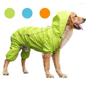 Hondenkleding Ademblat absorberend regenkleding waterdichte regenjas reflecterende nylon puppy jumpsuit jassen trainingsbenodigdheden met capuchon
