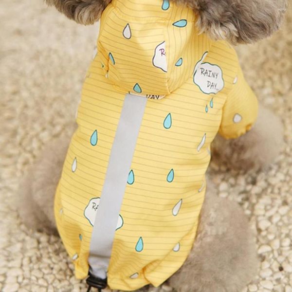 Vêtements pour chiens Couleur vive Élégant Sans odeur Réfléchissant Raincoat Poncho longue durée Adorable pour un usage quotidien