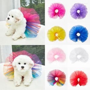 Vêtements de chien Bright Silk Yarn Jupe Pet Princess Robe Tutu Summer Puppy Chihuahua Cat Fluffy Soft Cosplay