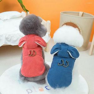 Clôture de bouton de vêtements pour chiens Colon de compagnie coton confortable avec veste d'hiver idéale pour chiens chats extérieurs