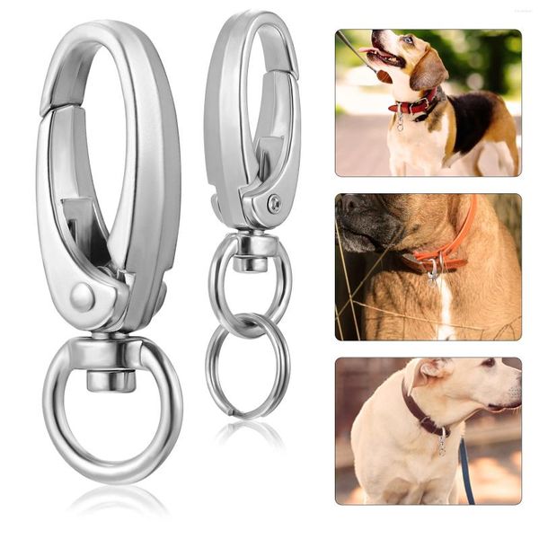 Clip de etiqueta de botón de ropa para perros para collar Clips de nombre pequeño Llave con anillos Metal de aleación de zinc