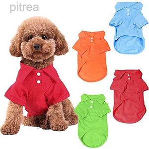 Ropa para perros color caramelo lindo mascota cachorro polo collar camisa para perros pequeños gato gato ropa mascota de moda ropa de ropa de masa