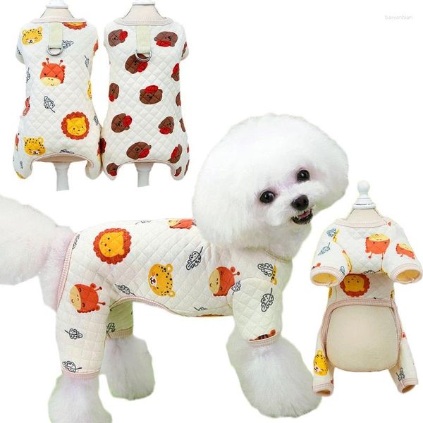 Vêtements pour chien dessin animé coton-padded vêtements d'automne chiot hiver