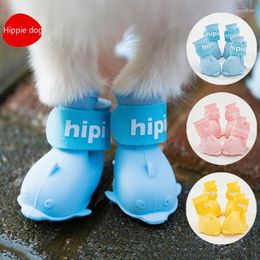 Hondenkleding Cartoon Dolfijn Dolphin Pet Shoes Puppy Teddy Socks Waterproof Rain Boots Silicone Foot Cover Chihuahua Zapatos Para Perro Acesorios