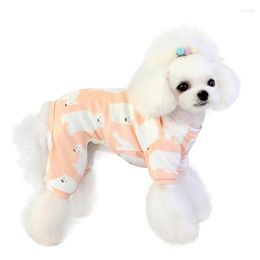 Hondenkleding cartoon jumpsuit pyjama's kleine kleding broek overalls Yorkshire poodle bichon pomeranian schnauzer huisdierkleding outfit