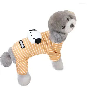 Hondenkleding cartoon pyjama's jumpsuit winter huisdier kleren rompelt puppy Yorkie pomeranian poodle bichon schnauzer kleding kostuums
