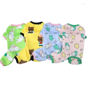 Hondenkleding Cartoon Pyjama's Huisdieren Kattenkleding Pullover Hoodie Shirt Jumpsuit Pyjama's Winter Roze Blauw Geel Groen Kleding Outfit PJS XXL