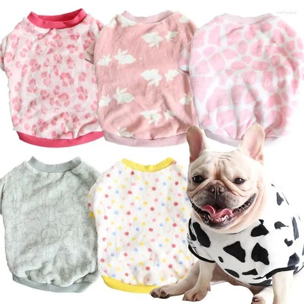 Vêtements de chien motif de dessin animé pull en velours gros pyjamas vêtements d'impression de mode multi couleurs xs-xxl manteaux de printemps et d'automne