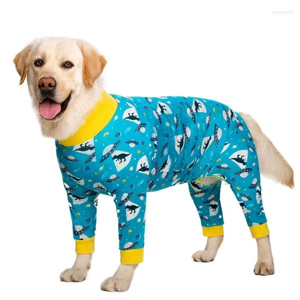 Ropa para perros Impresión de dibujos animados Pijamas de algodón para perros Lindo Masculino Ropa femenina Grandes Monos Grandes Monos