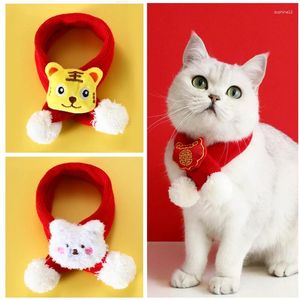 Carton de vêtements pour chiens Tiger Patter Pet Treading Swearf Fashion Decoration For Cats Hiver Warm Neck Accessoires Kawaii Puppy Collar