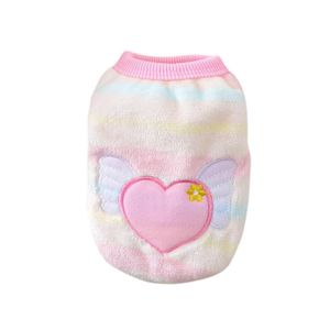 Chien vêtements dessin animé hiver manteau chiot gilet vêtements chaud flanelle corail polaire vêtements pour petits chiens chat