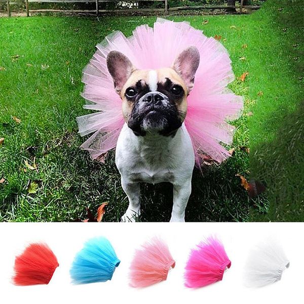 Chien Vêtements Casual Tulle Jupe Chiot Tutu Maille Robe Chat Costume Doux Pet Mariage Cosplay FournituresChien