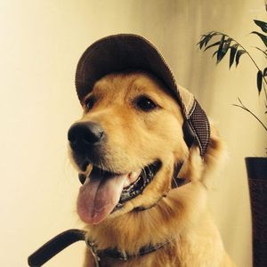 Vêtements de chien Casquette de baseball de chat Mode Sunhat Mesh et velours côtelé Patchwork Lettre respirante Chapeau de soleil Accessoires pour animaux de compagnie Fournisseur en gros