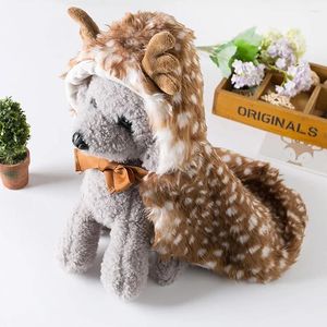 Vêtements pour chiens Chat Costume de Noël Chiot Elk Cape Cape Hiver Année de l'animal Vêtements Accessoires de Noël