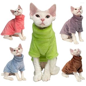 Vêtements de chien Vêtements de chat de couleur solide chats manteau sweat à sweat à pulls sans poil à pulls sweat-shirt pour animaux de compagnie