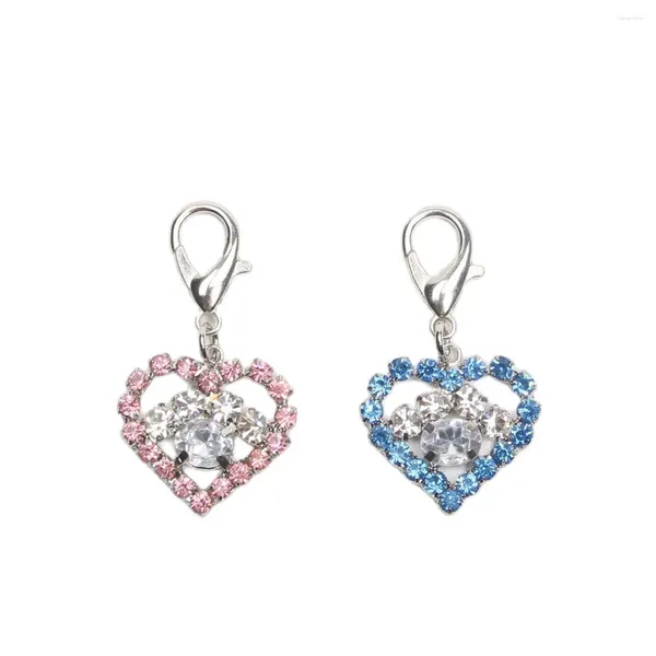 Vêtements pour chiens Collier de chat Charme Bling Heart Pendentif Pet Puppy Bijoux Accessoire