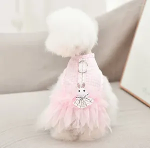 Vêtements pour chiens Robe de chat Tutu PlaidBow Pet Puppy Jupe Printemps / Vêtements d'été 5 tailles 2 couleurs