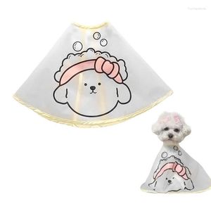 Chien vêtements chat coupe de cheveux Transparent givré cape marques de déchirure soins du visage mignon imperméable tissu combinaison outil pour animaux de compagnie