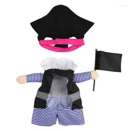 Vêtements de chien chat pirate costume à la mode joueur confortable costume extensible pour chiens chats halloween