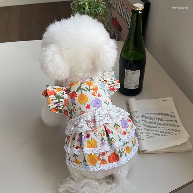 ドッグアパレル猫の子犬スカートサマードレスヨークシャーテリアヨーキーポメラニアンシーズマルタプードルビチョン衣類衣装