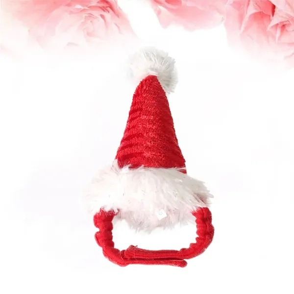 Ropa para perros Cat Santa Hat Traje de Navidad Conjunto Cachorro Claus Cap Accesorios para Hamster Ratas Gatito