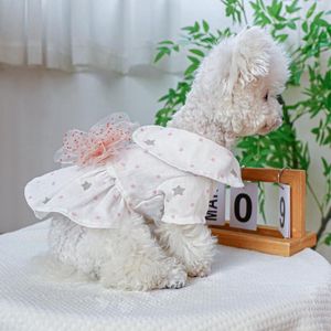 Vêtements pour chiens Jupe de chat Robe d'été accrocheuse Star Impression Pet Bowknot Princesse