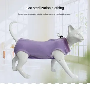Hondenkleding Kat Sterilisatiepak Gemaakt van Modaal Katoen Ademend Comfortabel Postoperatief Anti-likken Bijten Speenkleding voor katten