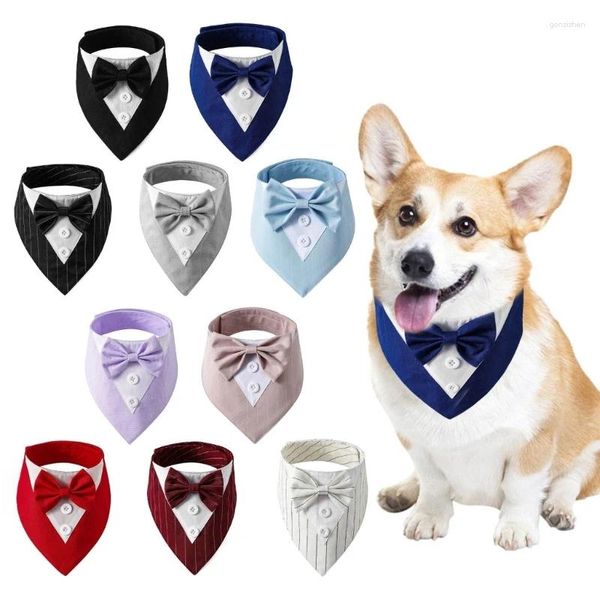 Ropa para perros Collar de boda para gatos con pajarita ajustable para perros pequeños y medianos Collar de gatitos