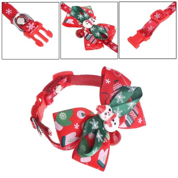 Ropa para perros Gatos Collar Navidad Bow Tie Festival Pet Decoraciones encantadoras Suave y cómodo