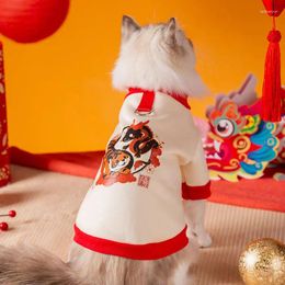 Hondenkleding katten puppy drakenjaar kostuums tijger design hoodie huisdier Chinese kleding kat warm lente festival