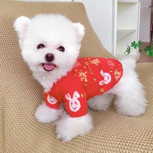 Hond Kleding Chinese Lente Festival Kleding Jaar Huisdier Gebreide Trui Schnauzer Chihuahua Kleding Pommeren Bichon Poedel Kostuum Jas