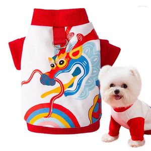 Appareils pour chiens Année chinoise Style de costume de meuble animal de compagnie Vêtements élastiques faits à la main